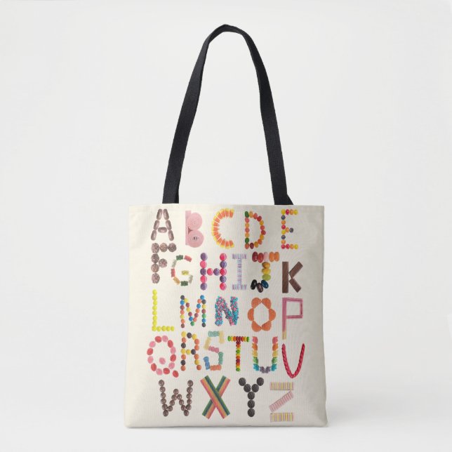 Bolsa Tote Alfabeto Divertido (Frente)