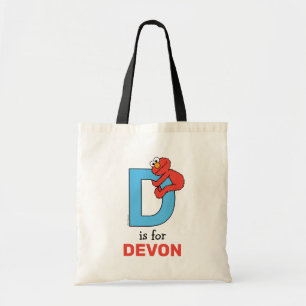 Bolsa Tote Alfabeto do Elmo   D Azul