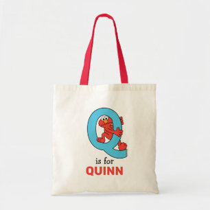 Bolsa Tote Alfabeto do Elmo   Q Azul
