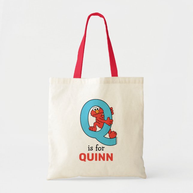Bolsa Tote Alfabeto do Elmo | Q Azul (Frente)