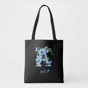 Bolsa Tote Alfabeto Floral Monograma Personalizar Personaliza