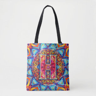 Bolsa Tote Alfabeto H mandala