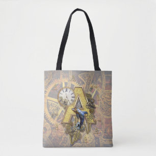 Bolsa Tote Alfabeto-monograma letra maiúscula A