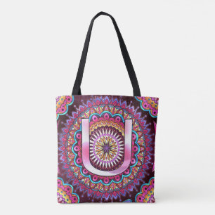 Bolsa Tote Alfabeto U mandala