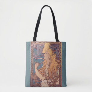 Bolsa Tote Alfonse Mucha Job Art Nouveau mulher