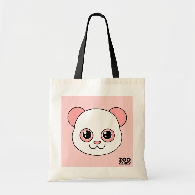 Bolsa Tote Algodão doce bonito da panda (Frente)