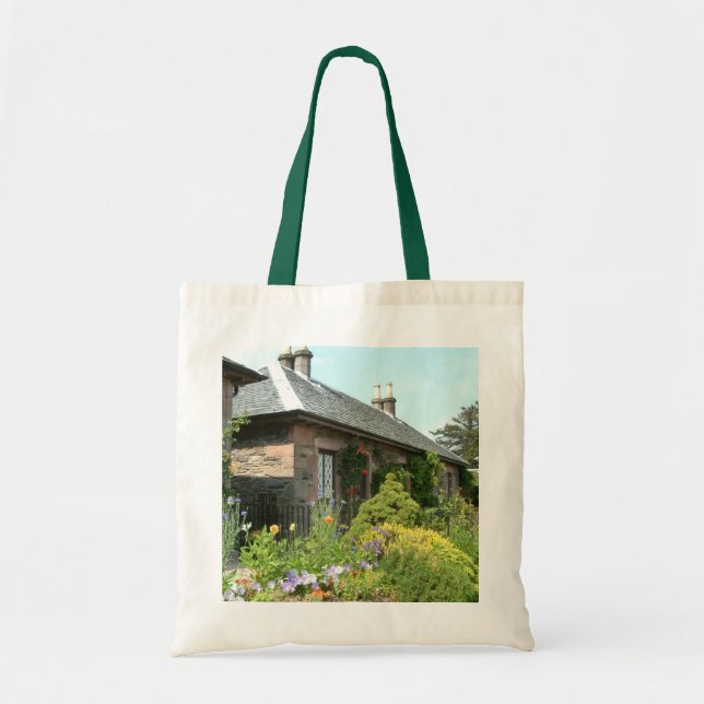 Bolsa Tote Algodão Inglês II com Fotografia do Jardim Flor (Frente)