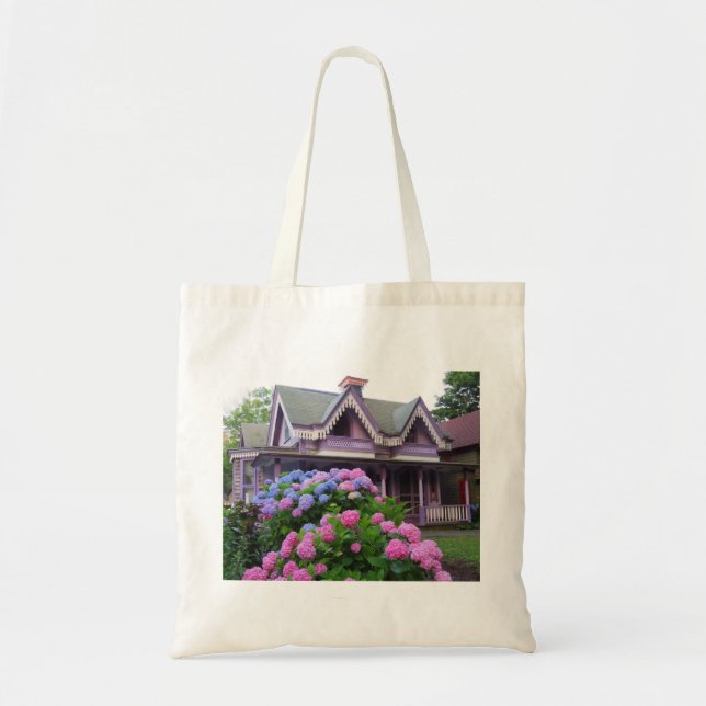 Bolsa Tote Algodão vitoriano roxo - Vineyard de Martha (Frente)