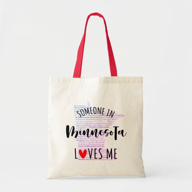 Bolsa Tote Alguém Em Minnesota Me Ama Tote Bag (Frente)