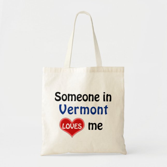 Bolsa Tote Alguém em Vermont me ama (Frente)