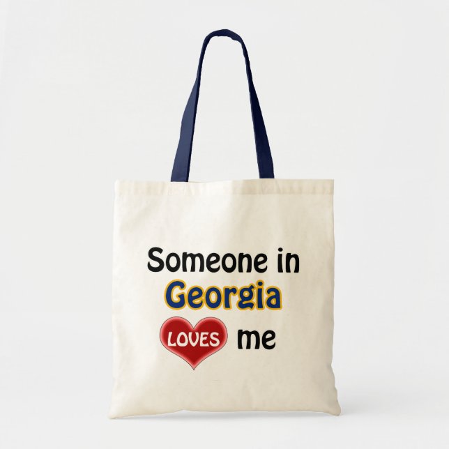 Bolsa Tote Alguém na Geórgia me ama (Frente)