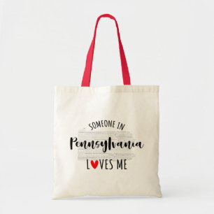 Bolsa Tote Alguém Na Pensilvânia Me Ama Seu Nome Personalizad