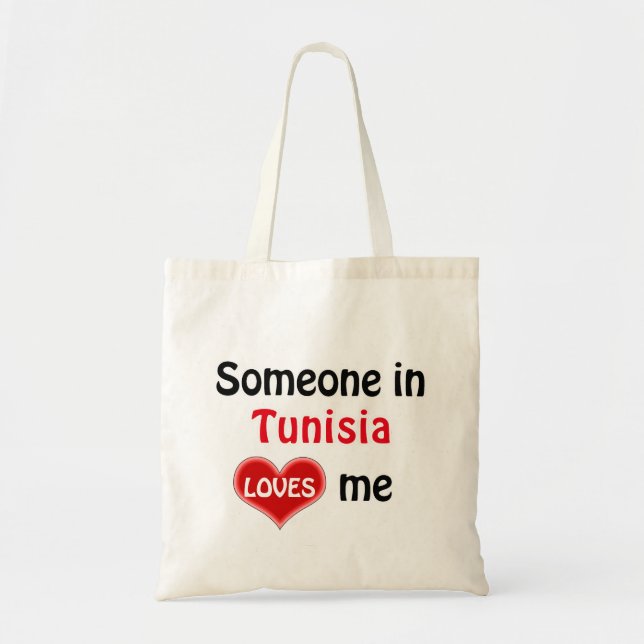 Bolsa Tote Alguém na Tunísia me ama (Frente)