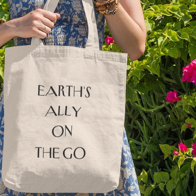 Bolsa Tote Aliado da Terra em Viver Ecológico Sustentável (Shop now  and join the movement for a greener world)