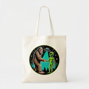 Bolsa Tote Aliança de Alienígena Bigfoot - Engraçado Cryptid