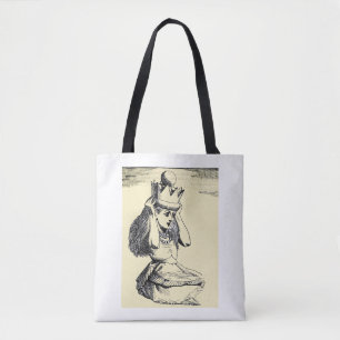 Bolsa Tote Alice Coroada como Rainha Alice Coloca a Coroa