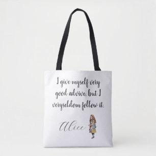 Bolsa Tote Alice - Dou a mim mesma conselhos muito bons