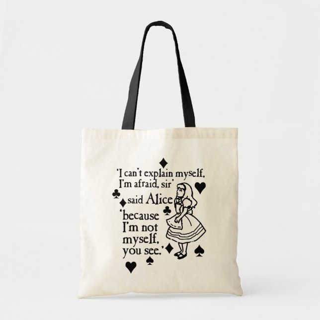 Bolsa Tote Alice Não Eu Mesmo (Frente)