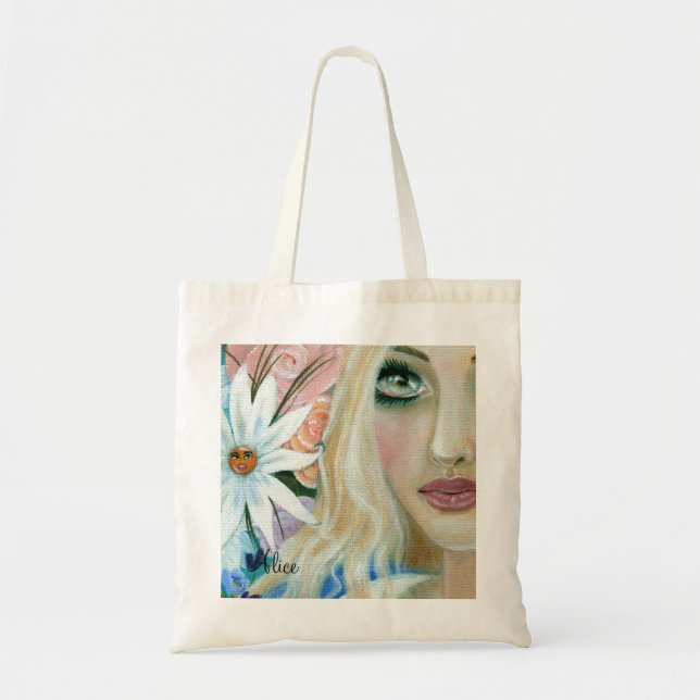 Bolsa Tote Alice no Jardim das Flores Vivas (Frente)
