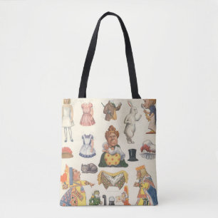 Bolsa Tote Alice no País das Maravilhas, Boneca de Papel Vito