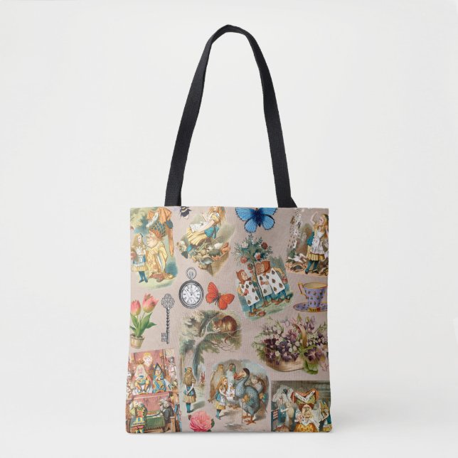 Bolsa Tote Alice no País das Maravilhas Cheshire Cat Caracter (Frente)