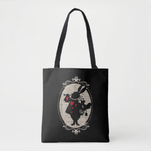 Bolsa Tote Alice no País das Maravilhas Coelho Branco Livro A
