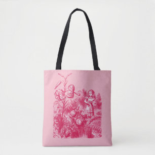 Bolsa Tote Alice no País das Maravilhas & Flores