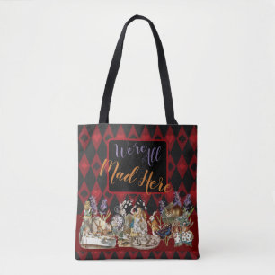 Bolsa Tote Alice no País das Maravilhas Mad Cheshire Cat