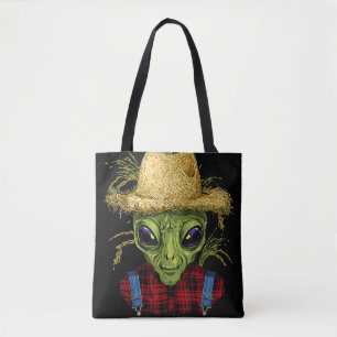 Bolsa Tote Alien Farmer UFO Alien Outer Space Lover
