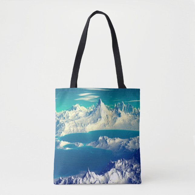 Bolsa Tote Alien Planet - 3D ed Computer Artwork. Rocks and s (Frente)