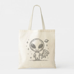 Bolsa Tote Alienígena ama pizza