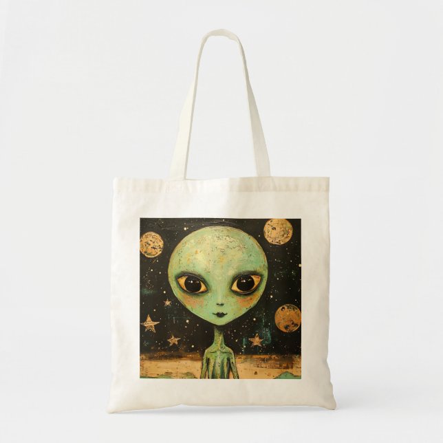 Bolsa Tote Alienígena de OVNI (Frente)