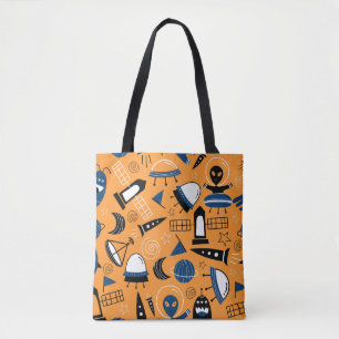 Bolsa Tote Alienígena de OVNI, naves espaciais, padrão infant