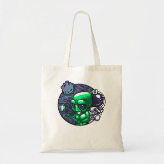 Bolsa Tote Alienígena Selfie Snap Para Ventilador Espacial Do