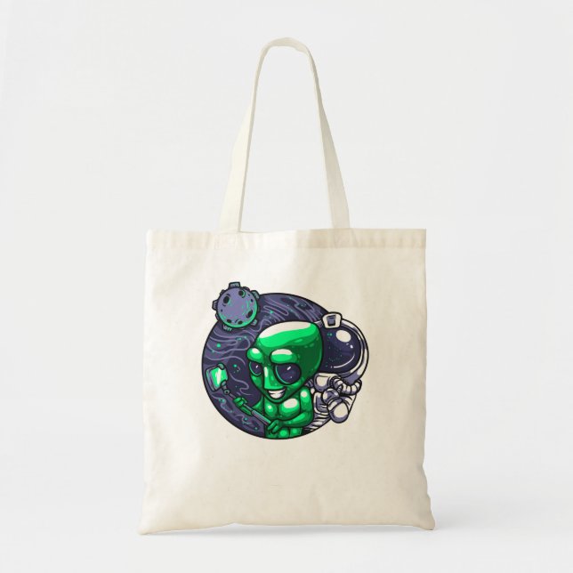 Bolsa Tote Alienígena Selfie Snap Para Ventilador Espacial Do (Frente)