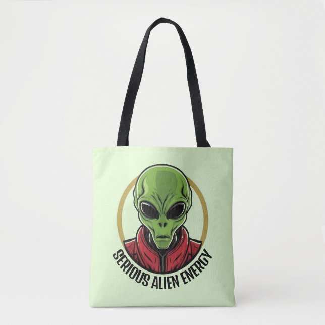 Bolsa Tote Alienígena Verde (Frente)