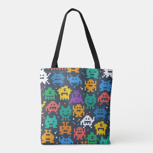 Bolsa Tote aliens 8bit (Verso)