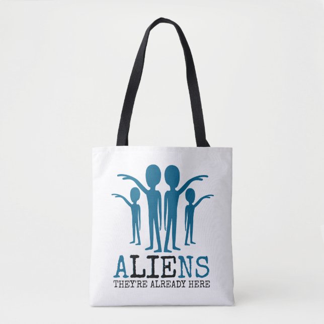 Bolsa Tote Aliens, eles já estão aqui (Frente)
