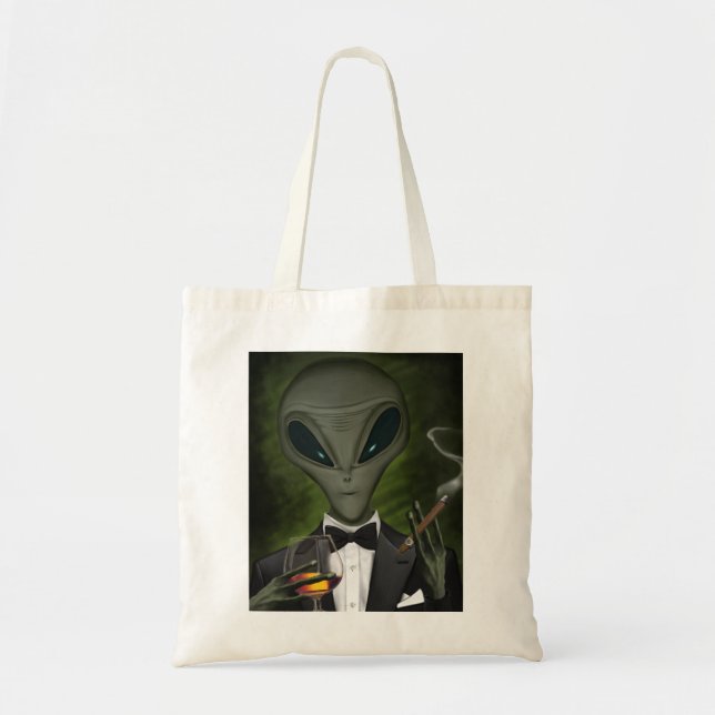 Bolsa Tote Aliens têm etiqueta de classe (Frente)