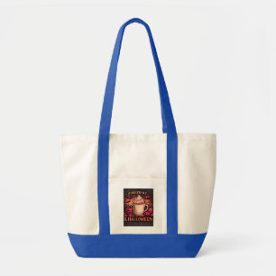 Bolsa Tote Alimentado por Café e Halloween Divertido