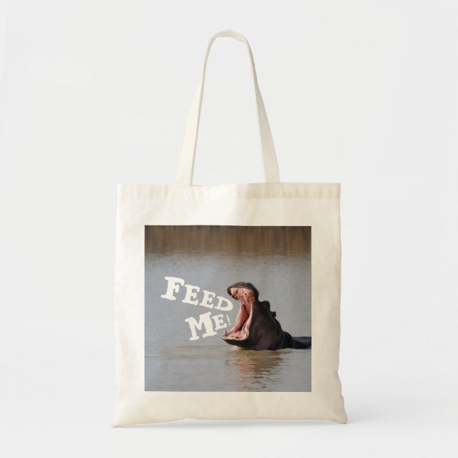 Bolsa Tote Alimente-Me! Hippo Funny (Frente)