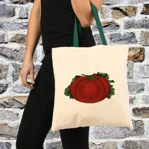 Bolsa Tote Alimentos Antigos, Tomate Maduro, Legumes e Frutas