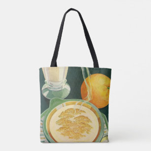 Bolsa Tote Alimentos Saudáveis Vintage, Bebidas, Café da Manh