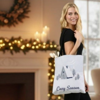 Bolsa Tote All-Over Print MerryMist Elegant Gold Eucalyptus S