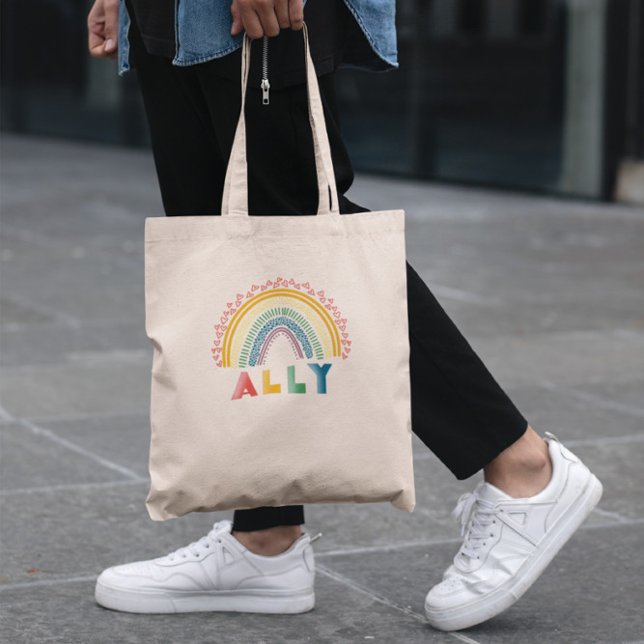 Bolsa Tote Ally Rainbow Tote Bag (Criador carregado)