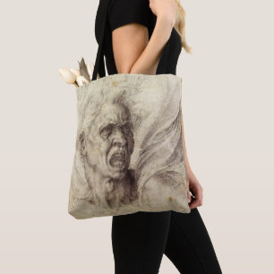 Bolsa Tote Alma Danada de Michelangelo, Cabeça de um Homem