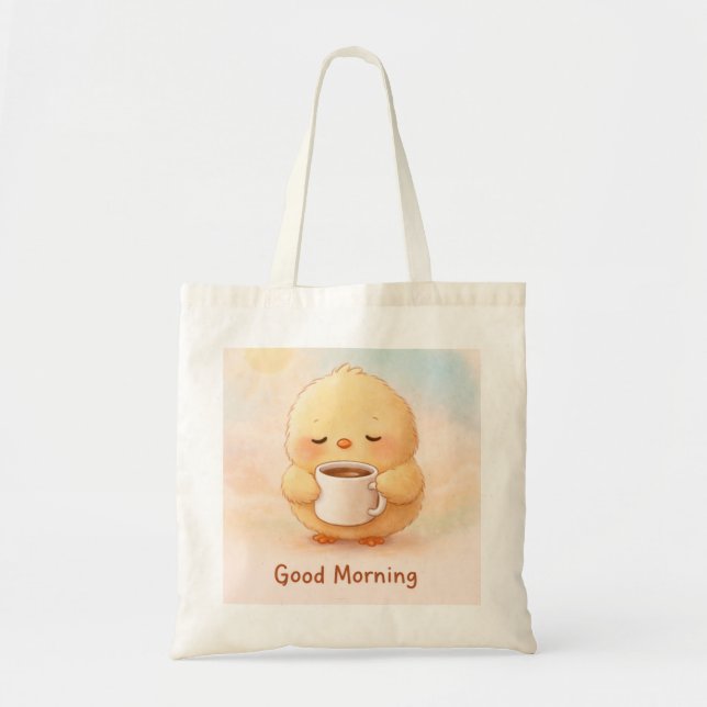 Bolsa Tote Alma Frango Fofa Bom Dia (Frente)