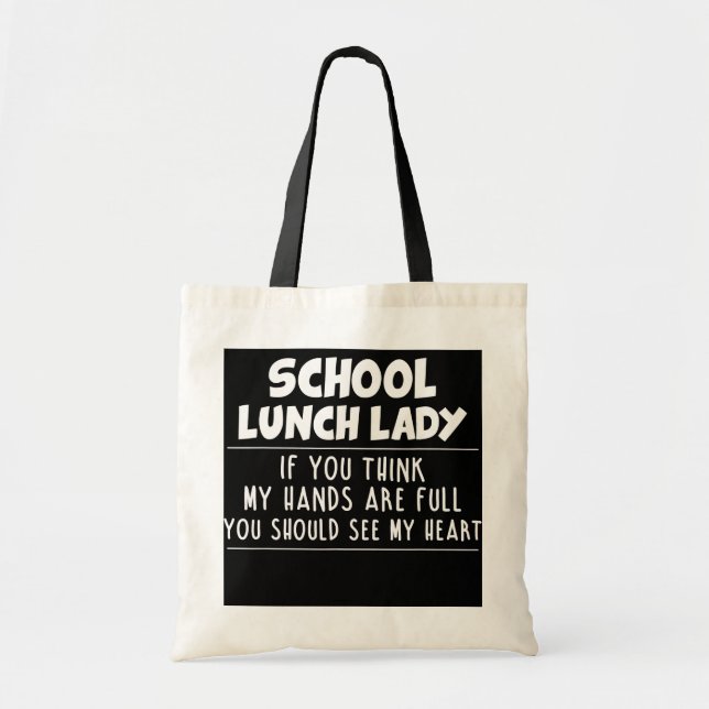 Bolsa Tote Almoço de escola Lady Funny Teacher (Frente)