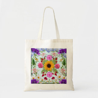 Bolsa Tote Almofada de colagem de mandala de flores
