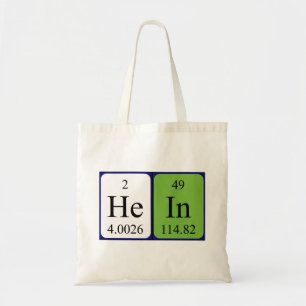 Bolsa Tote Almofada de tote com nome de mesa periódico hepáti